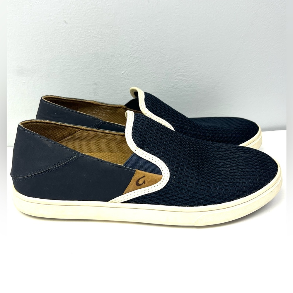 OluKai- Womens Blue Slip on Shoes, Size-7, Pehuea,‎ Pre-Owned